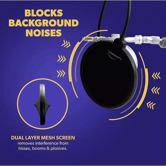 Auphonix Microphone Pop Filter (MPF-2) 6-inch Diameter Mesh Filter - Picture 6 of 8